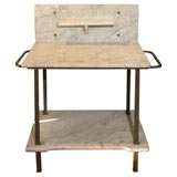MARBLE WASHSTAND WITH 2ND SHELF