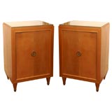 Cherrywood pair of buffets, in the style of Jules Leleu