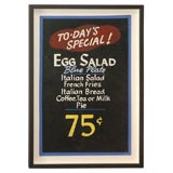 Cafe "Egg Salad" Sign