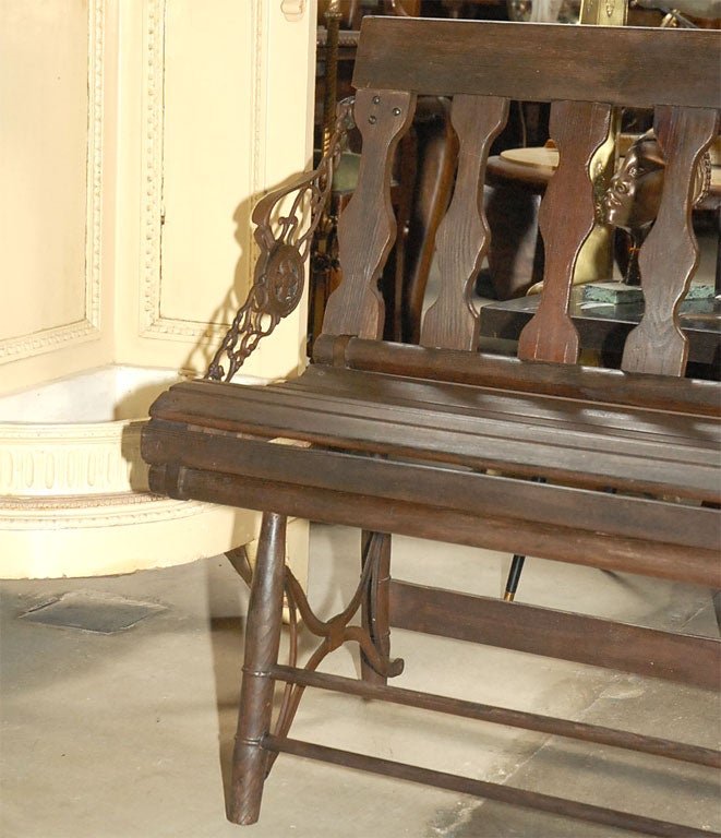 Folding Railway Station Bench At 1stdibs Oak Folding Railway Station Bench For