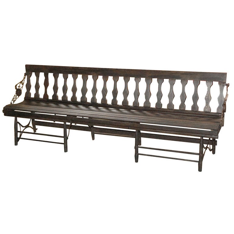 Folding Railway Station Bench