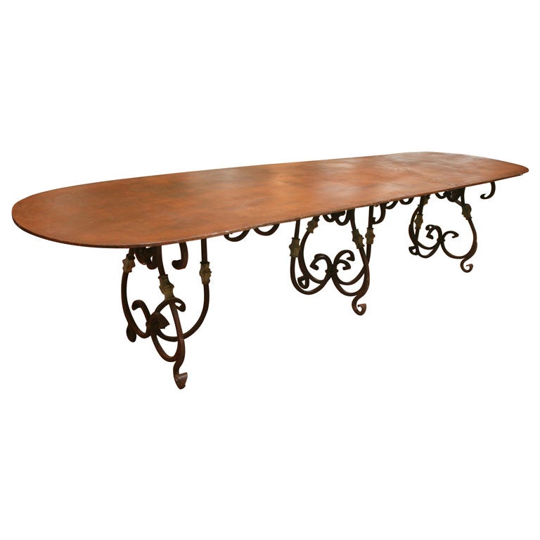 Indoor/outdoor Oval Metal Dining or Garden Table