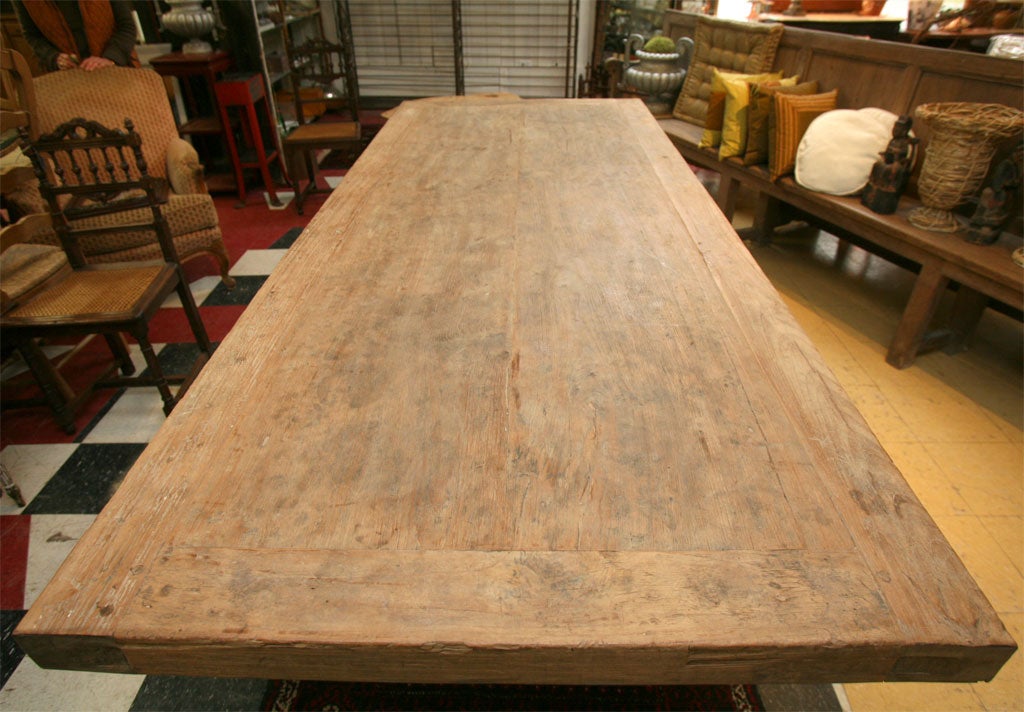 Bleached Teak Wood Dining Table 1