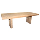 Used Bleached Teak Wood Dining Table
