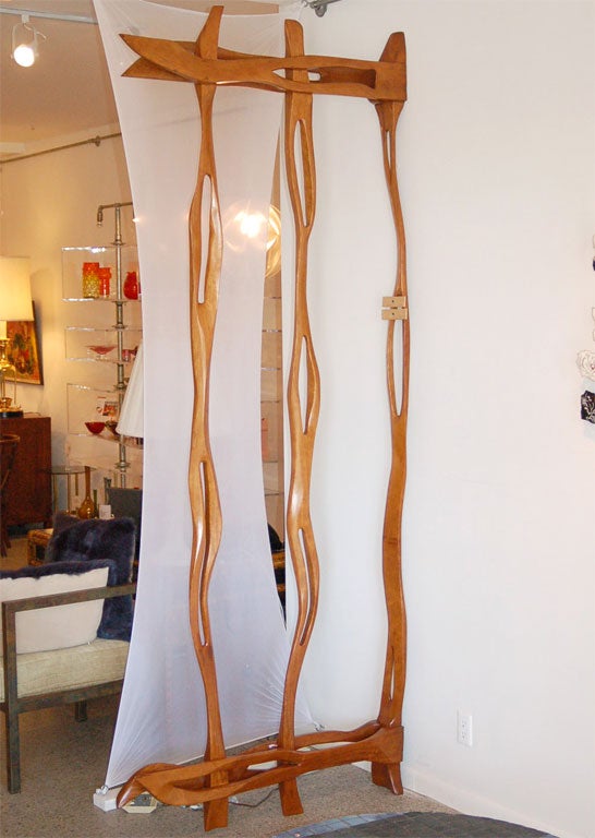 Teak Modernist Room Divider / Headboard