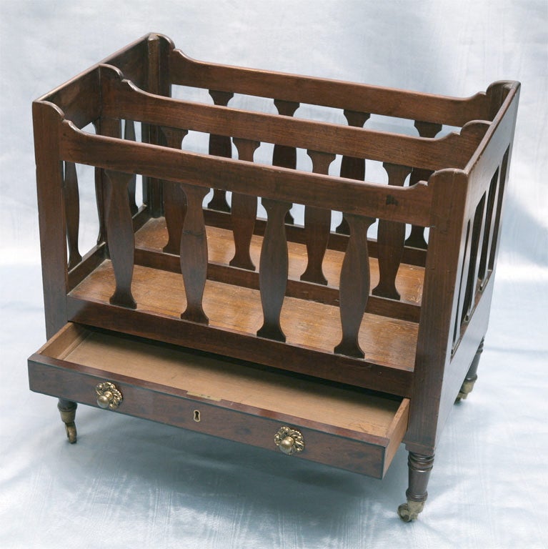 Regency Mahogany Canterbury/Magazine Rack