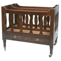 Regency Mahogany Canterbury/Magazine Rack