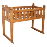 Antique Sweet  Empire Pear wood Cradle