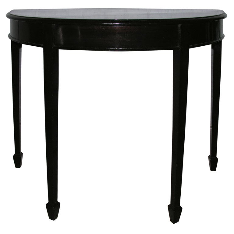 Anglo-Indian Demi-Lune Console Table