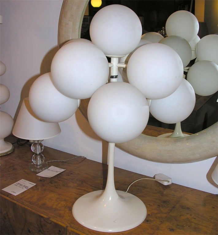 Mod Glass Globe Cluster Table Lamp by Max Bill