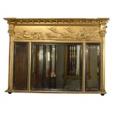 Regency gilt wood mantle mirror