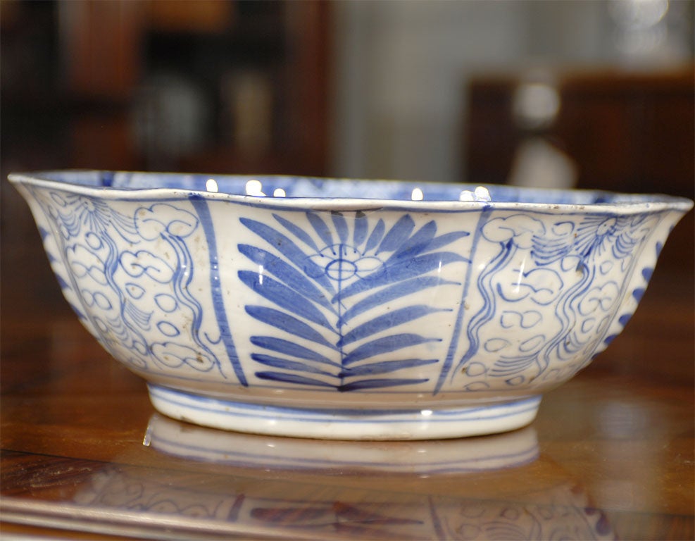 19th Century Mid 19th C. Chinese Imari Lotus Bowl