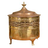 Antique Brass and Copper Coal Hod