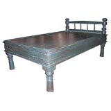 Antique Green Painted Teak Day Bed