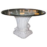 French 1930's Cast-stone Shell Form Center Table