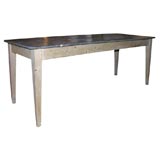 Antique French Country Zinc-Top Table