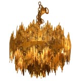 An eight light chandelier