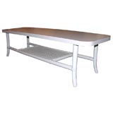 Coffee Table in White Lacquer designed by Tommi Parzinger