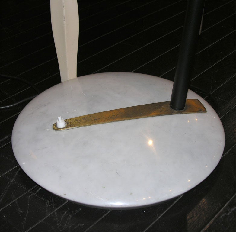 Floor Lamp with Amber Lucite Shade by Stilux