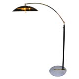 Floor Lamp with Amber Lucite Shade by Stilux