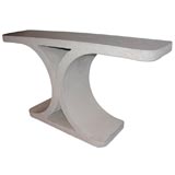 J.M.F. Console Table in Poured Concrete by Karl Springer