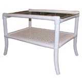 Side Table in White Lacquer designed by Tommi Parzinger