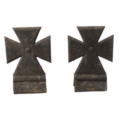 Pair of Huge French Maltese Crosses