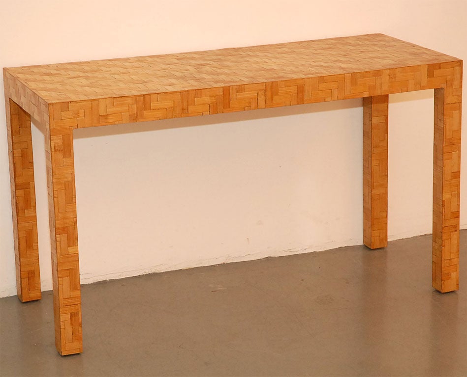 Rattan Console Table