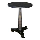 Leather Covered Pedestal Table