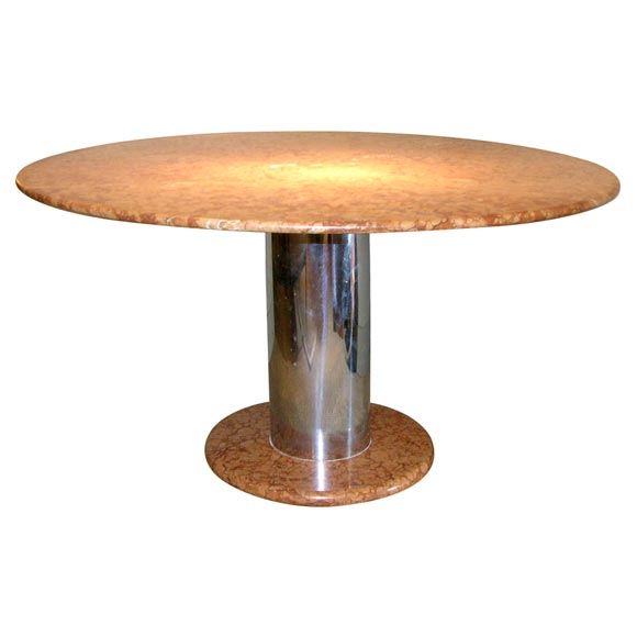 Poltronova Round marble dining table For Sale
