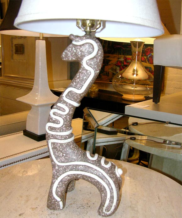 American Giraffe lamp with glazed detail