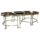 Antique French Bronze Three Section Plateau Coffee Table, 19th c.