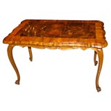 South German Marquetry Walnut Inlaid Low Table, 18th c.