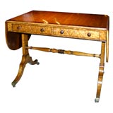 Antique Rare Regency Bird's Eye maple Sofa Table, ca 1810