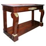 Empire Mahogany Marble Top Bronze Mounted Console, ca 1810