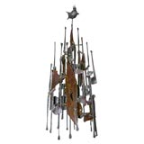 Wrought iron and amber resin pendant fixture