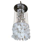 Lattimo glass disc chandelier Lattimo glass disc chandelier