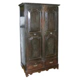 Antique Colonial Painted Armoire
