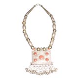 Silver & Coral Necklace`