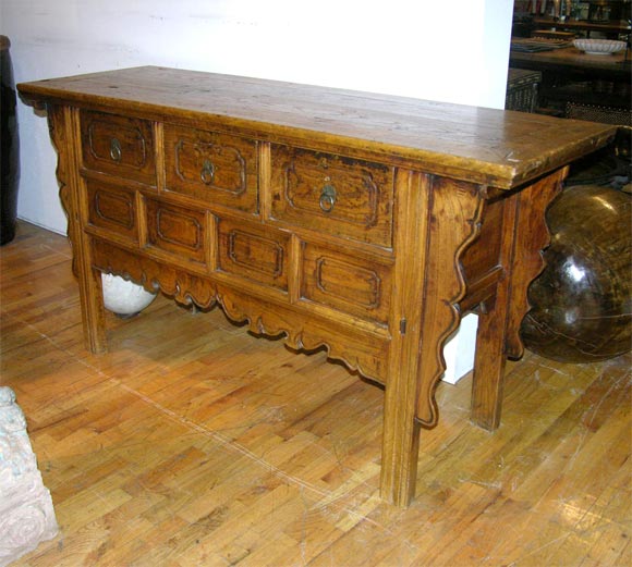 Elm Altar Table with Drawers
