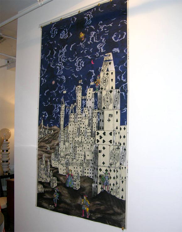 Citta' delle Carte Tapestry by Piero Fornasetti