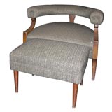 Hollywood Royalty Chair and Ottoman