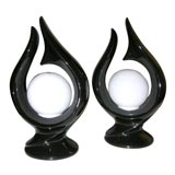 A Pair of Italian Futurist Lamps