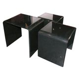Black Lucite Nesting Tables