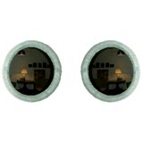 Round Cut Glass Mirror