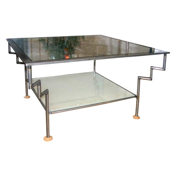 Two Tiered Glass Coffee Table