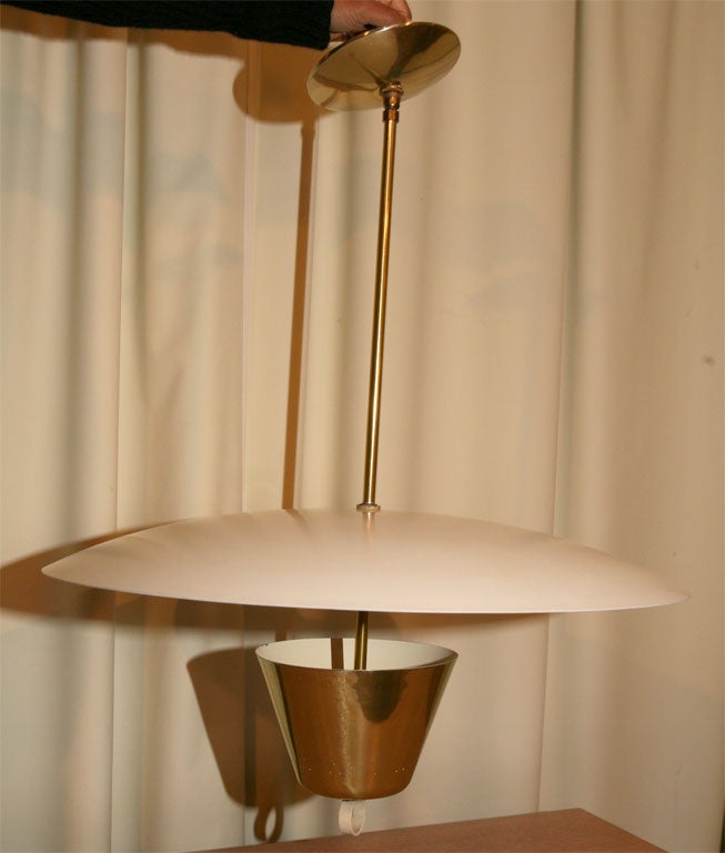 Hanging light fixture by Edward Wormley for Lightolier. Circa 1950's