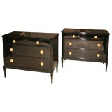 Used Pair Lacqured Steel Commodes in the manner of Jansen