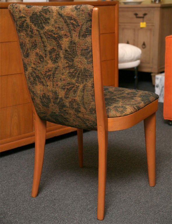 Four Elegant Heywood Wakefield Modern Dining Chairs In Excellent Condition In Miami, FL