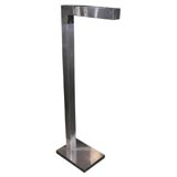 L-shaped floor lamp on rectangular base, French 1970.